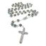 Nazareth Store Bunte Zirkonia-Kristallperlen, Rosenkranz, silberne katholische Halskette mit Wundermedaille, Kreuz, Kruzifix, mehrfarbige Rosenkränze in Samtbeutel (Silver)