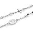 AKA Gioielli® - 925 Silber Damen Rosenkranz Armband mit mit Jungfrau Maria und Kreuz
