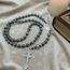 Nazareth Store Herren-Rosenkranz-Halskette aus schwarzem Hämatit, 10 mm, mit Metallperlen "Our Father Beads Miraculous Medal & Our Pardon Cross", 50,80 cm, Zink, Kein Edelstein