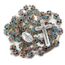 Nazareth Store Bunte Zirkonia-Kristallperlen, Rosenkranz, silberne katholische Halskette mit Wundermedaille, Kreuz, Kruzifix, mehrfarbige Rosenkränze in Samtbeutel (Silver)