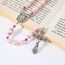Nazareth Store Pink Pearl Perlen Rosenkranz katholische Halskette mit wundersamen Medaille Kreuz Kruzifix silberfarbenen Rosenkranz in Samt Tasche