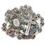 Nazareth Store Bunte Zirkonia-Kristallperlen, Rosenkranz, silberne katholische Halskette mit Wundermedaille, Kreuz, Kruzifix, mehrfarbige Rosenkränze in Samtbeutel (Silver)