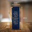 Christian Art Gifts Lesezeichen aus veganem Leder mit Aufschrift "I Know The Plans", inspirierender Bibelvers mit dunkelgoldenem Satinband und geprägtem Blumenmuster, Marineblau/Gold