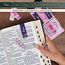 Christian Art Gifts Set of 6 Faith Hope Love Pink Flowers Inspirational Magnetic Bible Verse Bookmark with Scripture, Size Small 2.3" x .75"