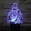 Xdorra Jesus Christus 3D Lichter 7 Farben Schreibtisch LED Stimmungslichter Geschenk für christliche Geburtstagsfeier Geschenke