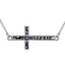 YFN Seitliches Kreuz Halskette Sterling Silber Abalone Schale Kreuz Anhänger Schmuck Geschenke für Damen Herren Mädchen Jungen