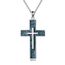 YFN Kreuz Halskette Sterling Silber Türkis Kreuz Anhänger Schmuck Geschenke für Damen Herren Mädchen Jungen