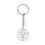 VASSAGO Davidstern Schlüsselanhänger Edelstahl jüdische Chai Schlüsselanhänger Am Yisrael Hebräisch Amulett Schmuck Geschenk für Frauen Männer (silber)
