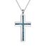 YFN Kreuz Halskette Sterling Silber Türkis Kreuz Anhänger Kette Schmuck Geschenke für Damen Herren