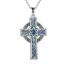 YFN Keltisches Kreuz Halskette Sterling Silber Keltischer Davidstern Anhänger Abalone Muschel Kreuz Schmuck Geschenke für Damen Herren