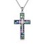 YFN Kreuz Halskette Sterling Silber Abalone Schale Kreuz Anhänger Religiöser Schmuck Geschenke für Damen Herren Mädchen Jungen