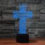SUPERRUIDALONG 3D Jesus Kreuz Fernbedienung 16 Farben Nachtlichter Illusion Acryl LED Tisch Nachttisch Lampe Kinder Schlafzimmer Schreibtisch Dekor Geburtstag Geschenke Spielzeug für Kinder