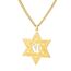 EUEAVAN Davidstern Chai-Halskette, hebräisch, jüdischer Chai-Anhänger, Halskette, Kabbalah-Amulett, Schmuck, jüdisches christliches Hexagramm, Chanukka, Geschenk für Damen und Herren, Medium,