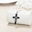 YFN Kreuz Halskette Sterling Silber Schwarz Turmalin Kreuz Anhänger Schmuck Geschenke für Damen Herren Mädchen