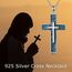YFN Kreuz Halskette Sterling Silber Türkis Kreuz Anhänger Schmuck Geschenke für Damen Herren Mädchen Jungen