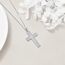 YFN Weiß Opal Kreuz Halskette Sterling Silber Kreuz Anhänger Schmuck Geschenke für Damen Herren