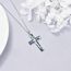 YFN Kreuz Halskette Sterling Silber Abalone Schale Kreuz Anhänger Religiöser Schmuck Geschenke für Damen Herren Mädchen Jungen