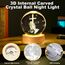 SGZIOO 3D Kristallkugel Nachtlicht, LED Glaskugel Lampe mit Jesus-Kreuz-Statue Gravierte Holzsockel, USB Glaskugel mit Licht, Beleuchtete Glaskugel für Souvenirs Inneneinrichtung Religiöse Geschenk