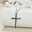 YFN Kreuz Halskette Sterling Silber Grünes Malachit Kreuz Anhänger Religiöser Schmuck Geschenke für Damen Herren Mädchen Jungen