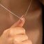 HANLI Kette Silber 925 Damen - Zarte Davidstern Anhänger Kette mit für Frauen Mädchen Wasserfeste Hautverträglich Schmuck