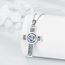 YFN Wikinger Kreuz Halskette Sterling SIlver Keltischer Knoten Anhänger Wikinger Religiöser Schmuck Geschenke für Damen Herren (Valknut)