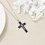 YFN Kreuz Halskette Sterling Silber Schwarz Turmalin Kreuz Anhänger Schmuck Geschenke für Damen Herren Mädchen