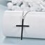 YFN Kreuz Halskette Sterling Silber Schwarz Turmalin Kreuz Anhänger Religiöser Schmuck Geschenke für Damen Herren Mädchen Jungen