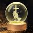 SGZIOO 3D Kristallkugel Nachtlicht, LED Glaskugel Lampe mit Jesus-Kreuz-Statue Gravierte Holzsockel, USB Glaskugel mit Licht, Beleuchtete Glaskugel für Souvenirs Inneneinrichtung Religiöse Geschenk