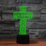 SUPERRUIDALONG 3D Jesus Kreuz Fernbedienung 16 Farben Nachtlichter Illusion Acryl LED Tisch Nachttisch Lampe Kinder Schlafzimmer Schreibtisch Dekor Geburtstag Geschenke Spielzeug für Kinder