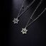 EUEAVAN Davidstern Halskette für Frauen Hexagramm Anhänger Halskette Amulett Symbo Jüdisch Israel Religiös David Schmuck Geschenk Frauen (Double Layered Kette Gold)