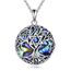 YFN Baum des Lebens Halskette Sterling Silber Davidstern Lebensbaum Anhänger Kette Abalone Shell Keltischer Schmuck Geschenke für Damen Herren