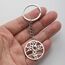 VASSAGO Davidstern Schlüsselanhänger Edelstahl jüdische Chai Schlüsselanhänger Am Yisrael Hebräisch Amulett Schmuck Geschenk für Frauen Männer (silber)
