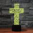 SUPERRUIDALONG 3D Jesus Kreuz Fernbedienung 16 Farben Nachtlichter Illusion Acryl LED Tisch Nachttisch Lampe Kinder Schlafzimmer Schreibtisch Dekor Geburtstag Geschenke Spielzeug für Kinder