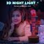 Jesus Kreuz 3D Nachtlicht, Christus Optische Täuschung Lichter 16 Farben ändern sich mit Fernbedienung, Kreuz Nachtlicht Schreibtisch Lampen Zimmer Home Decor Weihnachten Geburtstag Ostern Geschenke