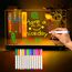 Gemi 12 Farben Stifte für LED Zeichenbrett, Abwischbare Neon Markers für LED Maltafel Kinder, Acryl Messageboards und Notiztafel, Leuchtstifte für Zeichnen Basteln und DIY ect