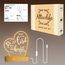 Attivolife Jesus-Nachtlicht, Herr-Geschenk mit warmweißem Licht mit Holzsockel, die heilige Heimdekoration, Weihnachten, Geburtstag, Ostern, Erntedankfest, Geschenk, Schreibtischlampe