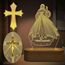3 Muster Jesus Kreuz Nachtlicht 3D Illusion Lampe, Holz Basis Tischlampe mit weichen warmen weißen Farben für Kinder Jungen Zimmer, Geschenke für Zimmer Holiday Decor