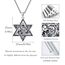 CUOKA MIRACLE Elegante Davidstern Kette 925 Sterling Silber - Hexagram Anhänger für Ehemann & Sohn - Besonderes Geschenk für Bar Mizwa, Geburtstag & Feiertage