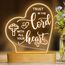 Attivolife Jesus-Nachtlicht, Herr-Geschenk mit warmweißem Licht mit Holzsockel, die heilige Heimdekoration, Weihnachten, Geburtstag, Ostern, Erntedankfest, Geschenk, Schreibtischlampe