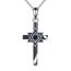 POPLYKE Davidstern Kreuz Halskette Sterling Silber Türkis Davidstern Anhänger Kette Religiöser Christlich Jüdischer Schmuck Geschenke für Frauen Männer
