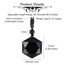 Nupuyai Obsidian Kristall Davidstern Hexagramm Anhänger Halskette für Männer Frauen, Heilstein Amulett Kette mit verstellbarer Kordel