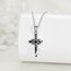 POPLYKE Davidstern Kreuz Halskette Sterling Silber Türkis Davidstern Anhänger Kette Religiöser Christlich Jüdischer Schmuck Geschenke für Frauen Männer