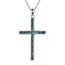 YFN Kreuz Halskette Sterling Silber Türkis Kreuz Anhänger Religiöser Schmuck Geschenke für Damen Herren Mädchen Jungen