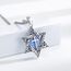 ABIGY Davidstern Halskette Davidstern Kette mit Kreuz 925 Sterling Silber Opal Anhänger Jüdischen Hexagramm Amulett Schmuck Geschenke für Damen Männer