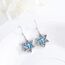 ABIGY David Stern Ohrringe 925 Sterling Silber Ohrringe Davidstern jüdisches Amulett Blaue Opal Ohrstecker Schmuck Geschenk für Männer Damen