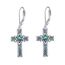 YFN Davidstern Ohrringe Sterling Silber Keltisches Kreuz Ohrringe Abalone Schale Ohrringe Tropfen Schmuck Geschenke für Damen Herren