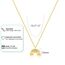 HANLI 14K Gold Vergoldet Halsketten Damen - Zarte Regenbogen Anhänger Kette mit Cubic Zirkonia für Frauen Mädchen Wasserfeste Hautverträglich Schmuck