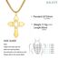 kkjoy Kreuz mit Davidstern Anhänger Halskette Ohrringe Schlüsselanhänger Edelstahl Hexagramm am Kreuz Gebetsamulett Schmuck für Frauen Männer (Halskette C (Kastenkette, 60cm)-Gold)