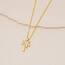HANLI 14K Gold Vergoldet Halsketten Damen - Zarte Palme Anhänger Kette mit Cubic Zirkonia für Frauen Mädchen Wasserfeste Hautverträglich Schmuck