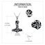 CUPENDA Thor Hammer Halskette Sterling Silber Mjolnir Baum des Lebens Anhänger mit Schwarzer Obsidian Nordic Wikinger Schmuck Geschenke für Damen